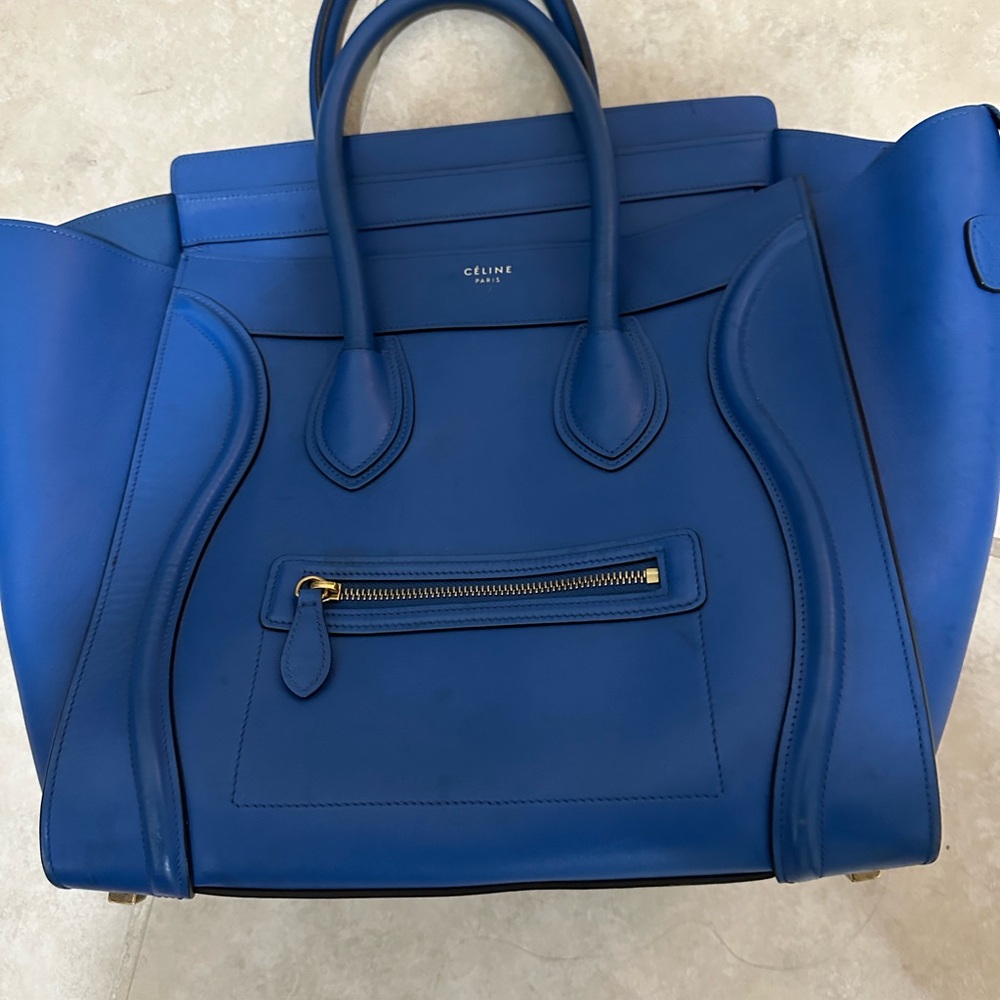 Celine Cobalt Blue Luggage Bag - Picture 2 of 9